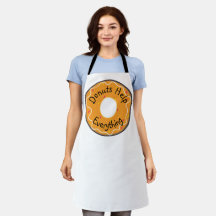 Allover Print Apron Donuts Help Everything