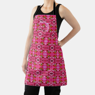 Allover Print Apron Pink Peony