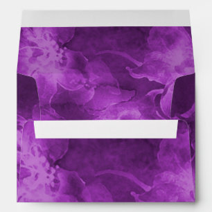 Allover Purple Watercolor Flowers Envelope