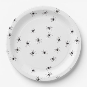 Allover Spiders Halloween Paper Plates