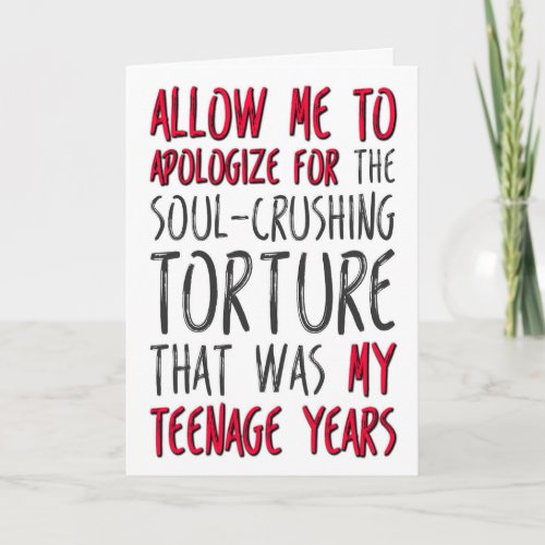 Allow Me To Apologize Funny Mothers Day Card