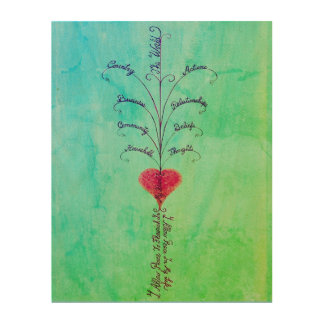 Allow Peace Affirmation Wood Wall Art