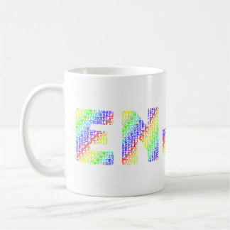 Allow Yourself to ENJOY Rainbow colored Coffee Mug
