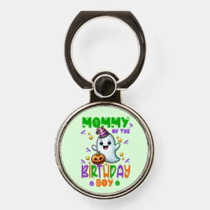 "alloween Ghost Birthday Boy Mommy Spooky Fun  Phone Ring Stand