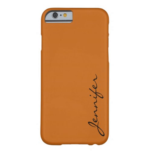 Alloy orange color background barely there iPhone 6 case