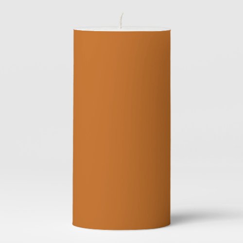 Alloy orange solid color pillar candle