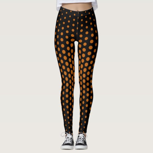 Alloy Orange Techno Dot Pattern Leggings