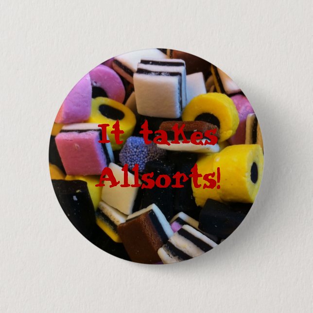 ALLSORTS PINBACK BUTTON (Front)