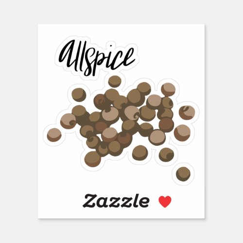 Allspice Spice Jar Sticker