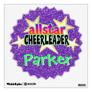 Allstar Cheerleader Personalized Vinyl Wall Art Sticker