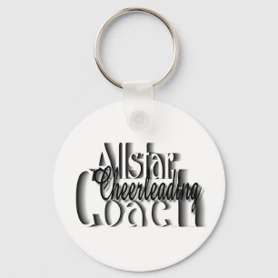 allstar cheerleading coach keychain