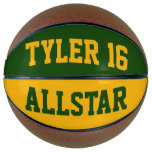 Allstar Green And Gold Basketball at Zazzle