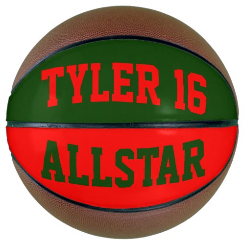 Allstar Green and Red Basketball