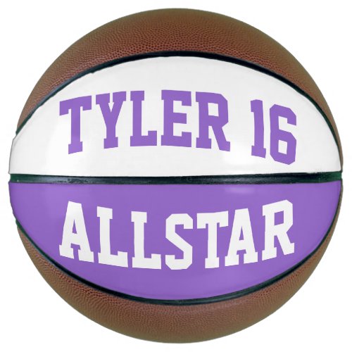 Allstar Light Purple and White Basketball