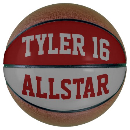 Allstar Red And Gray Basketball