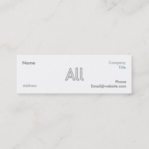 AllStruck style brand business cards (mini)