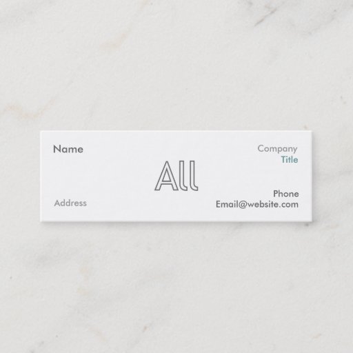 Customizable AllStruck style brand business cards (mini)