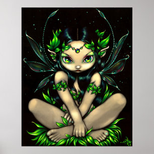 Allura ART PRINT gothic fairy big eye art