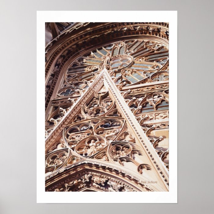 "Allure" Church Architecture Watercolor Poster