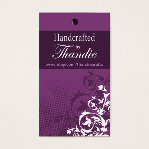Customizable Allure Gift Tag Business Card "Handcrafted by..."