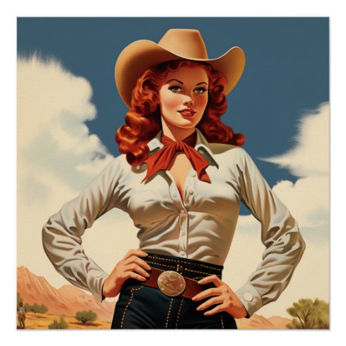 Allure of the Cowgirl Spirit Wild West Whispers Poster