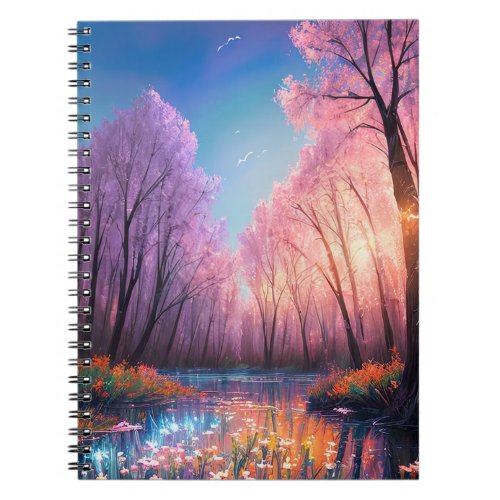 Allure of the Illuminated Swampy Forest Notebook