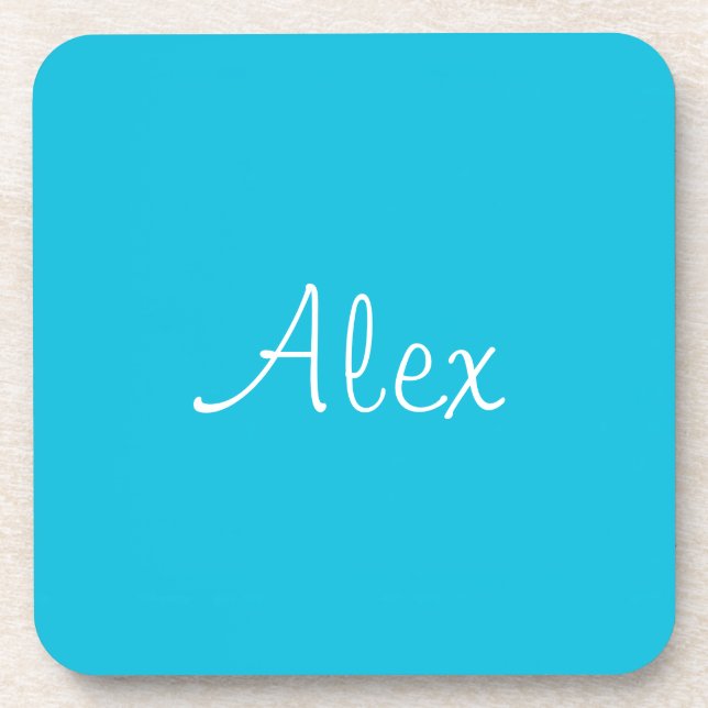 Alluring Aqua Beverage Coaster (Front)