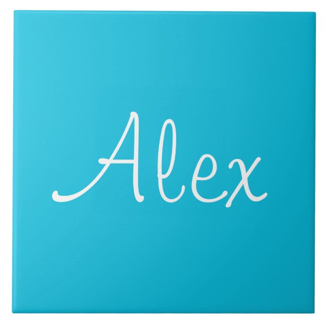 Alluring Aqua Ceramic Tile (Front)