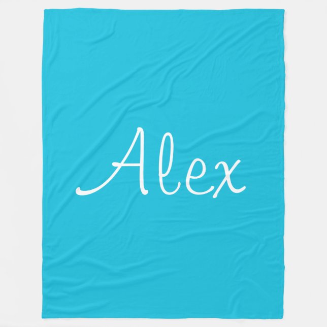 Alluring Aqua Fleece Blanket (Front)