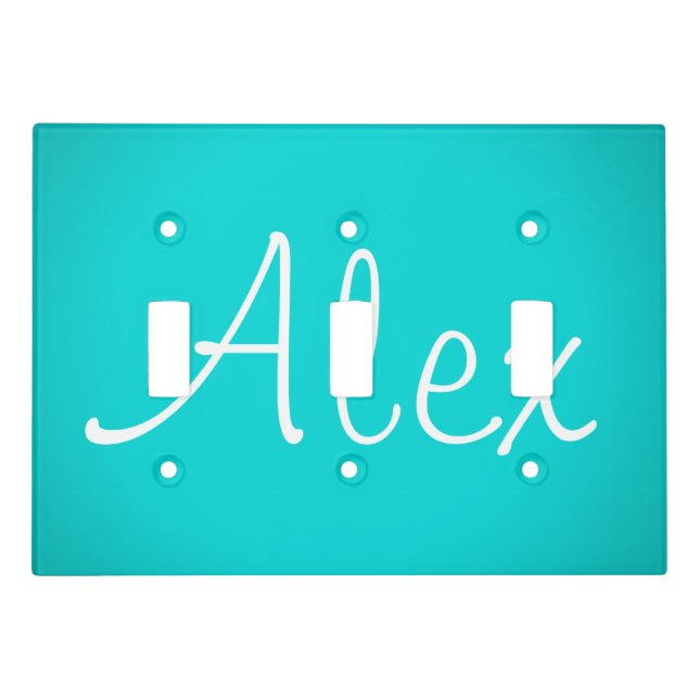 Alluring Aqua Light Switch Cover (Front)