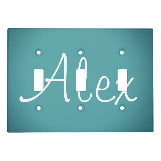 Alluring Aqua Light Switch Cover (Front)