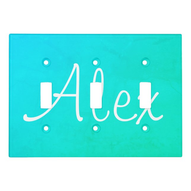 Alluring Aqua Light Switch Cover (Front)