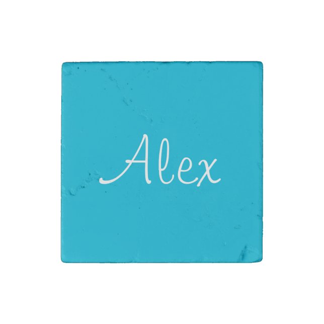 Alluring Aqua Stone Magnet (Front)