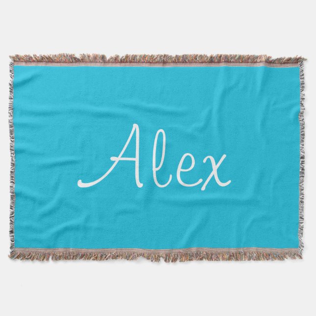 Alluring Aqua Throw Blanket (Front)