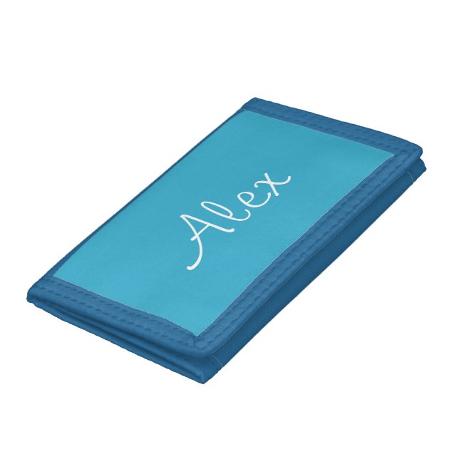 Alluring Aqua Trifold Wallet (Bottom)