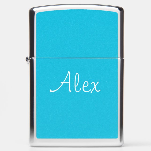Alluring Aqua Zippo Lighter (Front)