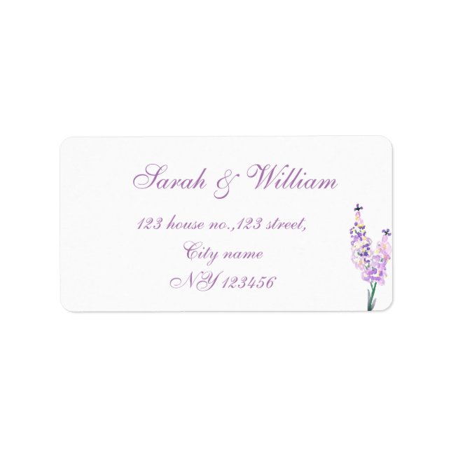alluring chic elegnat delphinium return adress label (Front)