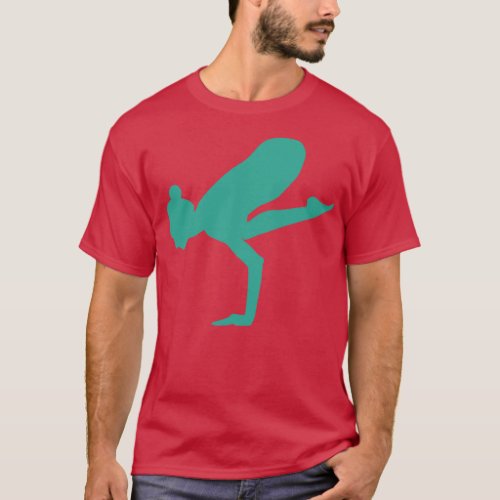 Alluring Crow Pose Yoga Vector Art T_Shirt