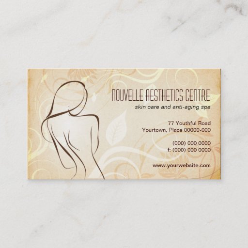 Customizable Alluring Curves Spa Appointment Business Card