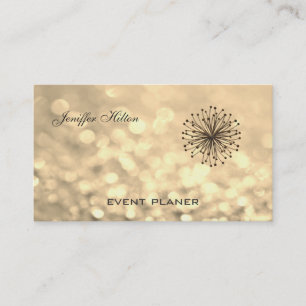 Alluring elegant modern plain bokeh dandelion business card