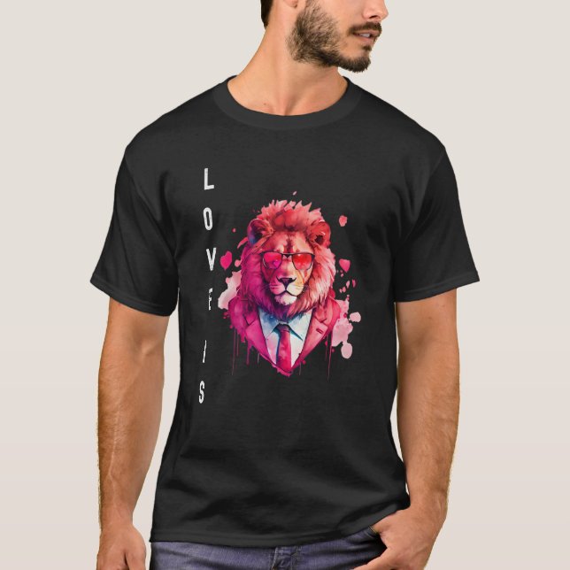 Alluring Love is With Heart Animal Valentine's day T-Shirt (Front)