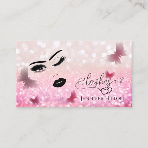 Alluring modern attractive sensual girl face business card