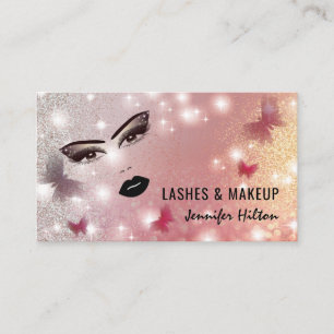 Alluring modern attractive sensual girl face business card