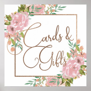 Alluring Rose Cards & Gifts Wedding Table Sign
