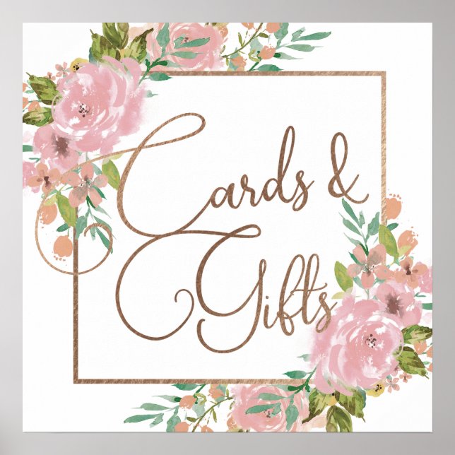 Alluring Rose Cards & Gifts Wedding Table Sign (Front)