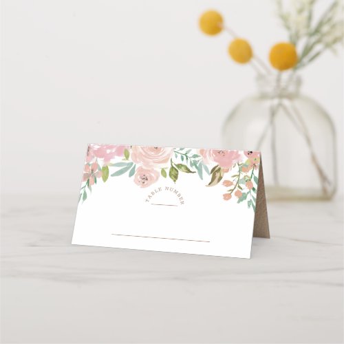 Alluring Rose Vintage Dusty Pink Table Number Place Card