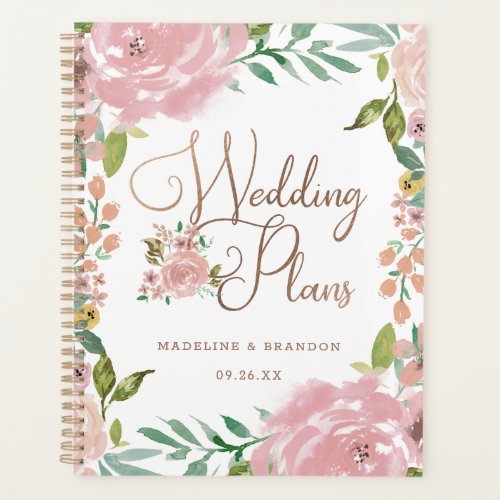 Alluring Rose Vintage Dusty Pink Wedding Plans Planner