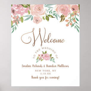 Alluring Rose Vintage Dusty Pink Welcome Sign