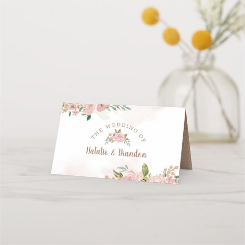 Alluring Rose Vintage Reserved Seating Wedding Place Card