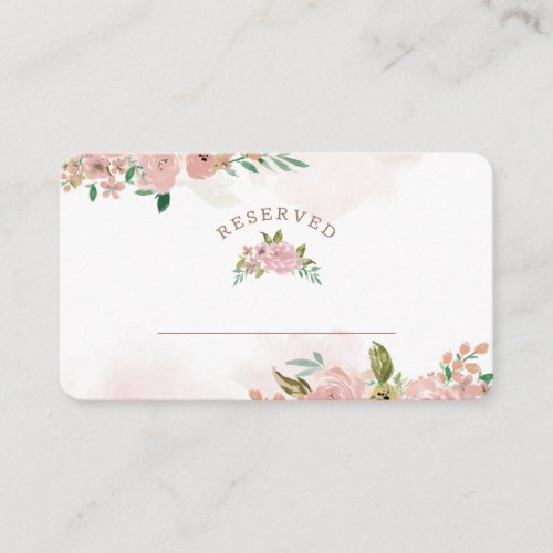Alluring Rose Vintage Reserved Seating Wedding Place Card